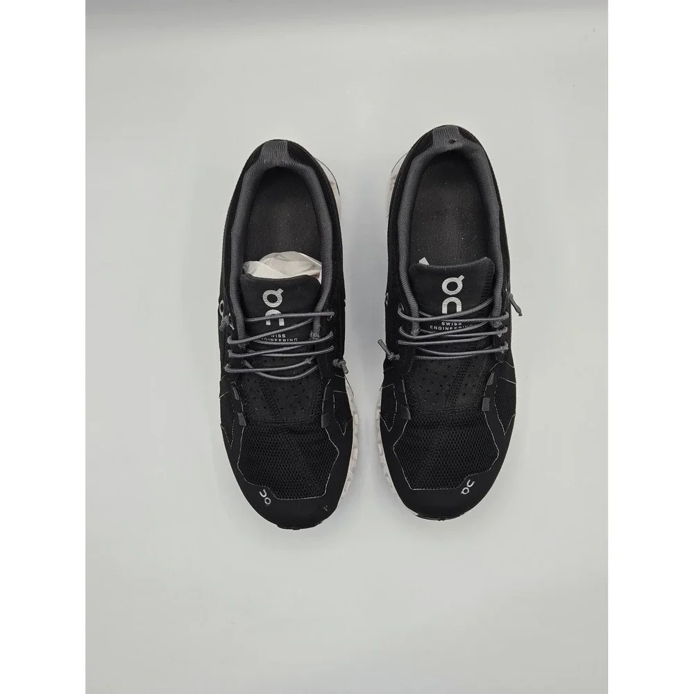 On Cloud 5 Women's Running Shoes 7.5 Black White Mesh Speed Lace Sneakers